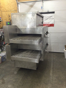 Middleby Marshall PS360 Doublestack Gas Pizza Oven 32” Conveyor Belt