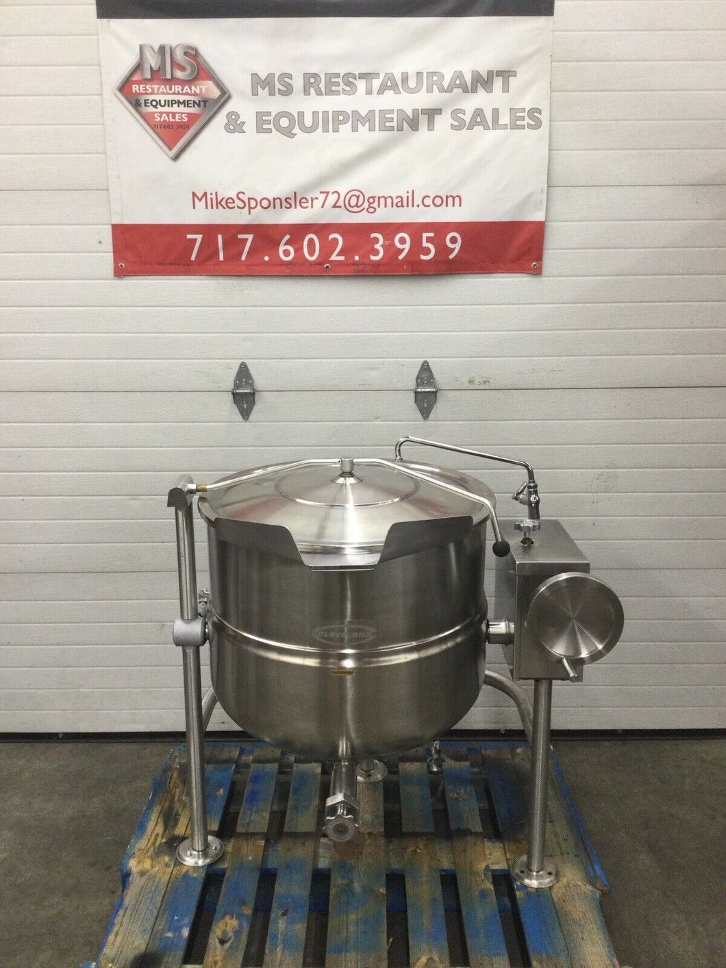 Cleveland KDL40T 40 Gal. Steam Kettle Manual Tilt 2/3 Jacket Direct Steam