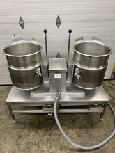 Load image into Gallery viewer, Cleveland KET-12 Twin Electric Kettles W/ Pouring Stand Fully Refurbished