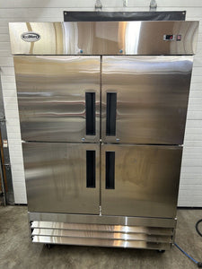 New! KoolMore 54" Commercial Stainless Steel Solid Half Door Reach-In Freezer