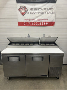 True TPP-67 Pizza Prep Table For 9 Pans 2 Door Fully Refurbished