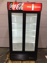 Load image into Gallery viewer, True GDM-35-39.5” Glass 2 Door Reach In Refrigerator Coca Cola Refurbished