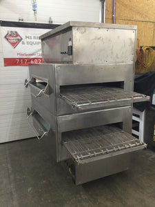 Middleby Marshall PS360 Doublestack Gas Pizza Oven 32” Conveyor Belt