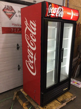 Load image into Gallery viewer, True GDM-35-39.5” Glass 2 Door Reach In Refrigerator Coca Cola Refurbished