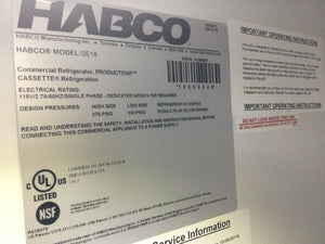 Habco SE18 Glass Door Merchandiser / Cooler Fully Refurbished Tested and Working!