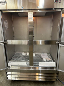 New! KoolMore 54" Commercial Stainless Steel Solid Half Door Reach-In Freezer