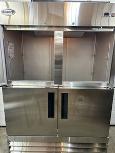 New! KoolMore 54" Commercial Stainless Steel Solid Half Door Reach-In Freezer