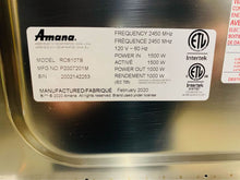 Load image into Gallery viewer, Amana RCS10TS 1000w Commercial Microwave w/ Touch Pad, 120v TESTED &amp; WORKING!