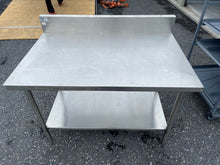 Load image into Gallery viewer, Winholt Work Table w/ Undershelf and Backsplash