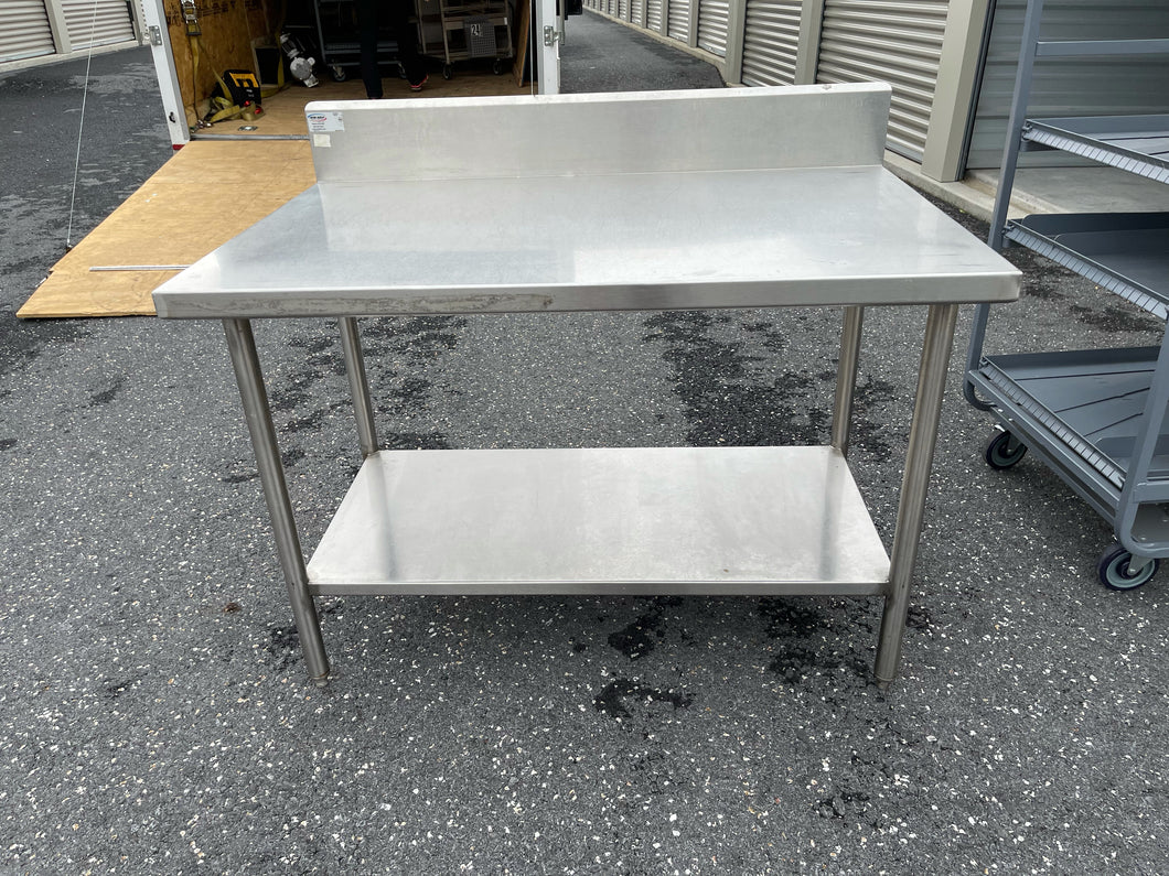 Winholt Work Table w/ Undershelf and Backsplash