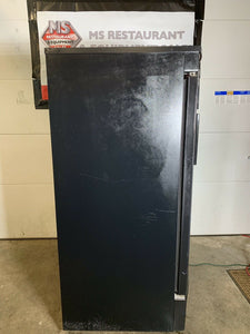 True GDM-14RF Black Glass Pop Refrigerator Cooler Radius Front