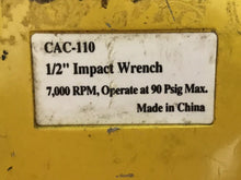 Load image into Gallery viewer, CAC-110 Pneumatic 1/2&quot; Impact Wrench Pit Crew 7000 RPM, China