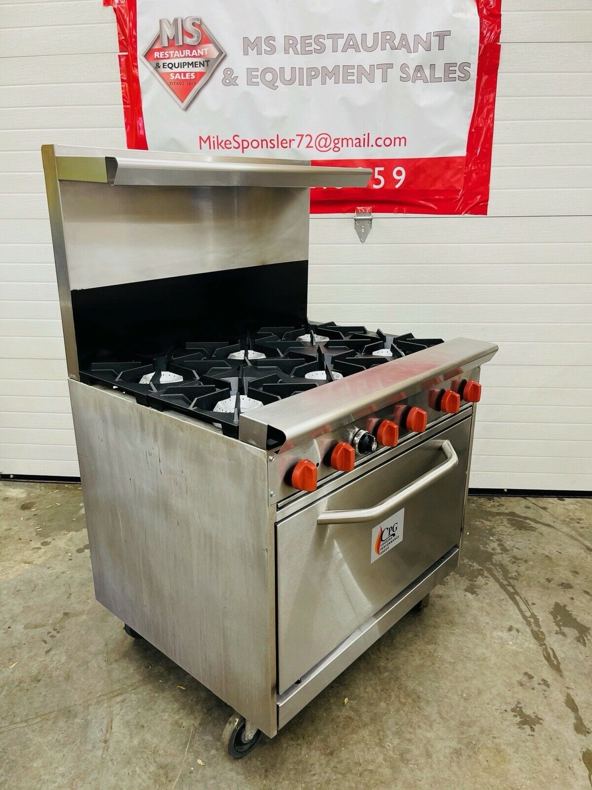 CPG Natural Gas 6 Burner Range w/ Griddle & 2 Ovens