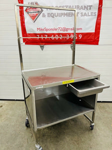 Winholt Enclosed Stainless Steel Sample Demo Table Tested & Working