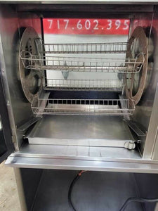 Henny Penny SCR-8 Countertop w/ Stand and Baskets Rotisserie Oven Working!