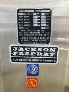 Jackson 10AB High Temp Round Dishwasher w/ Built In Booster, 208v / 1ph Working!