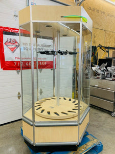 NEW Gun / Rifle Display Case. Lighted, Rotating, Locking, Glass. 18 Gun Capacity