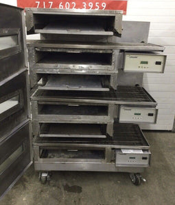 Lincoln 1132 Triple Stack 3ph 208v Electric Conveyor Pizza Oven Refurbished!