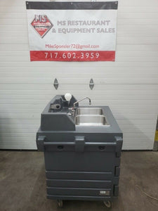 Cambro KSC402 45 1/2” H Portable Sink Cart w/ (2) 4”D Bowls, Hot Water