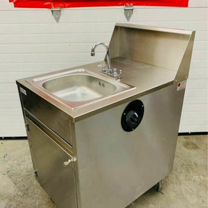 Qual Serv WMSC24MS Stainless Steel Portable Sink, Hot Water Tested & Working